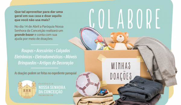 Paróquia promove bazar de variedades neste mês
