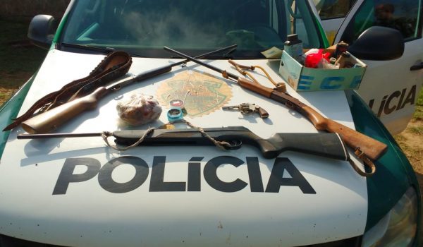 Polícia Ambiental localiza armas sem registro e aves abatidas