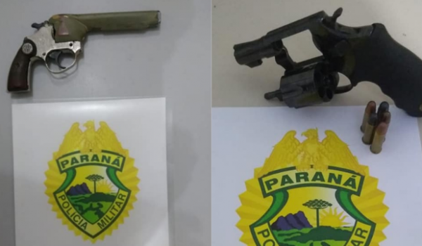 PM realiza apreensão de duas armas de fogo, uma delas durante caso de violência doméstica