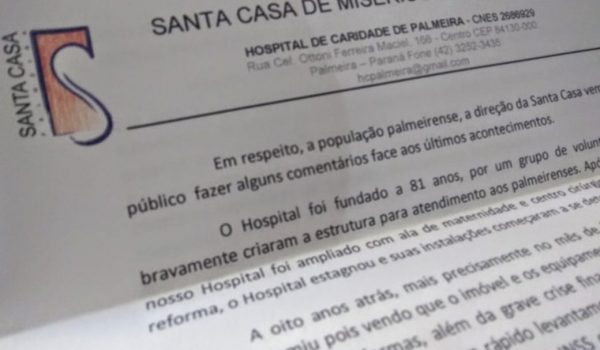 Santa Casa emite nota de desagravo