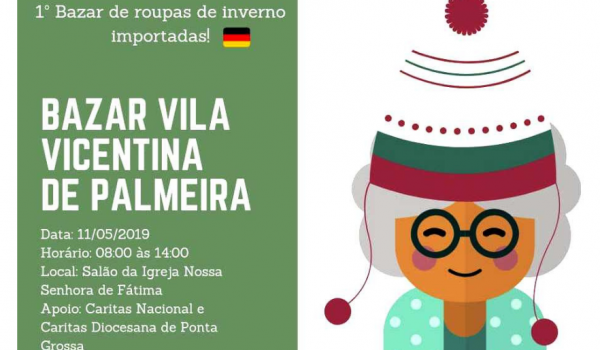 Bazar da solidariedade: roupas de inverno, em prol da Vila Vicentina