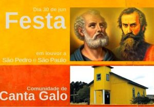 Comunidade de Canta Galo presta homenagem a São Pedro e São Paulo neste domingo (30)