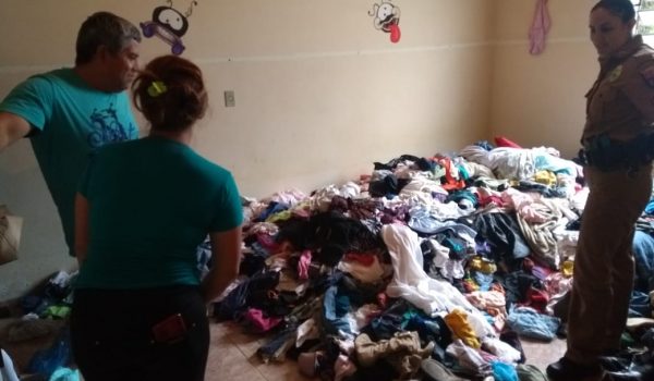 Policiais de Palmeira realizam gesto de solidariedade