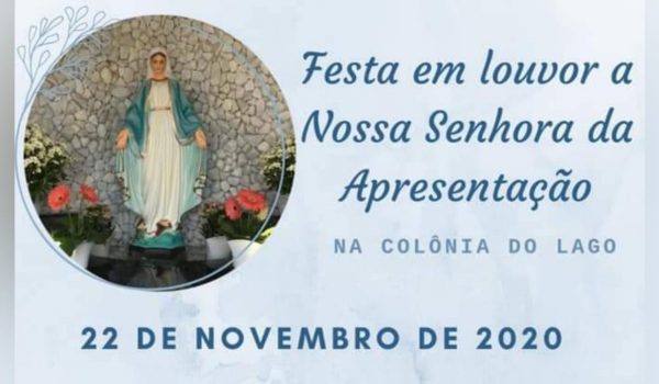 Comunidade do Lago celebra padroeira neste domingo (22)