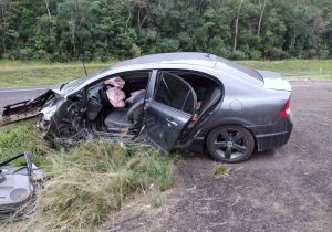 Colisão deixa três pessoas feridas na BR 227, em Palmeira